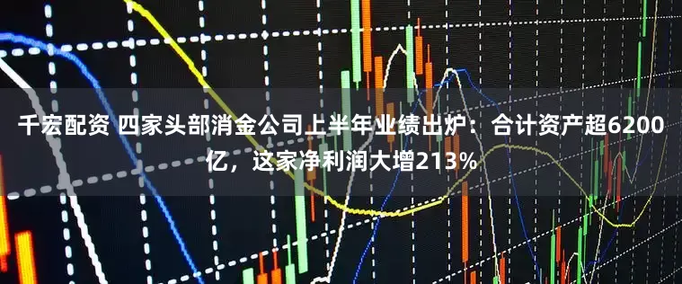 千宏配资 四家头部消金公司上半年业绩出炉：合计资产超6200亿，这家净利润大增213%
