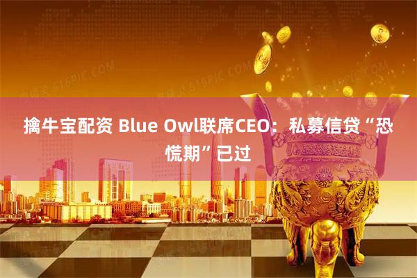 擒牛宝配资 Blue Owl联席CEO：私募信贷“恐慌期”已过